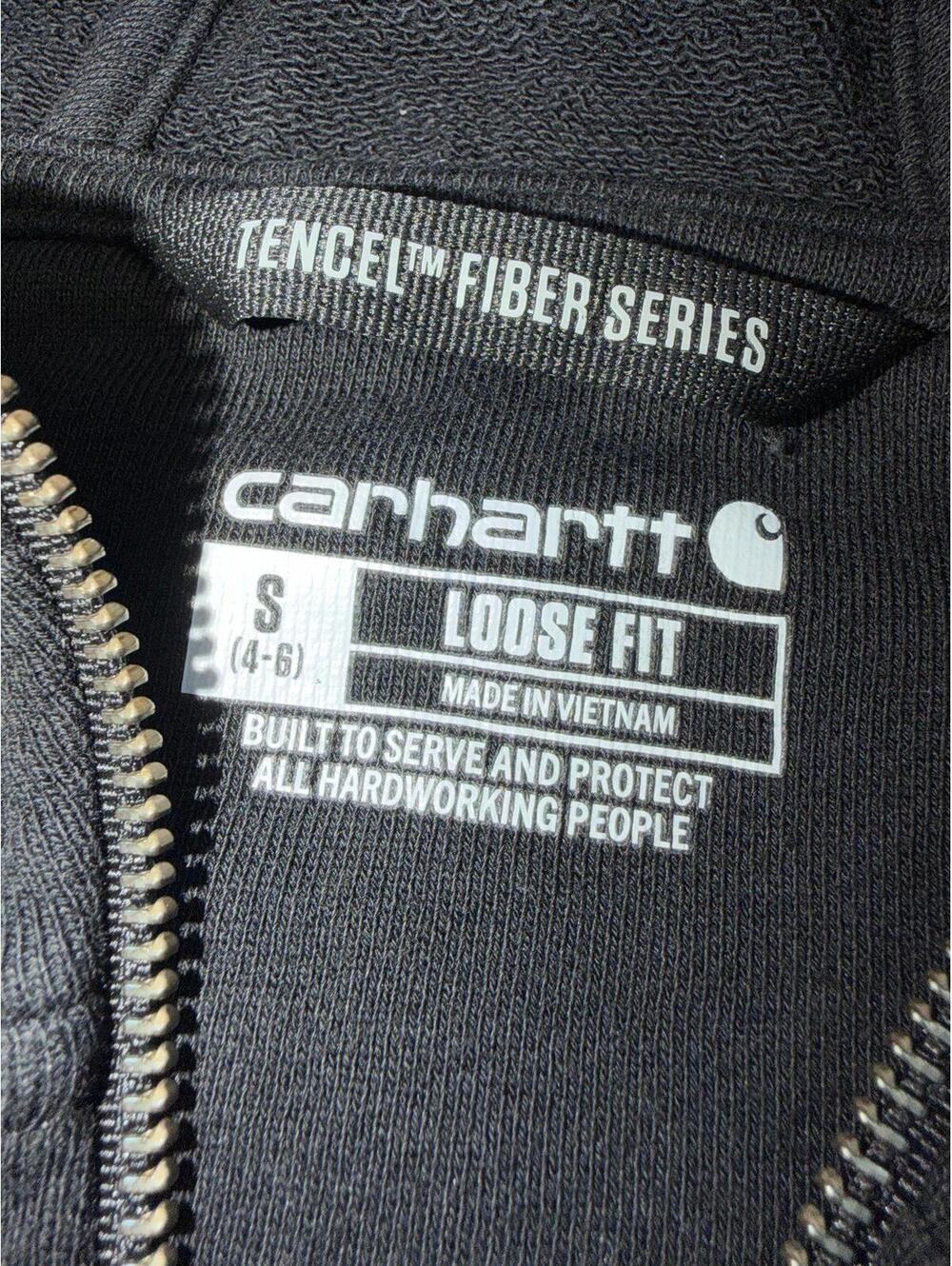 Carhartt Women's TENCEL Fiber Series Loose Fit Full-Zip Sweatshirt Size Small - Picture 4 of 5